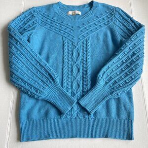 Loft Blue Capri Sweater with details Spring M